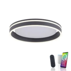 Paul Neuhaus, Q-VITO, LED-Deckenleuchte, anthrazit, Ø 40cm, rund, Smart Home