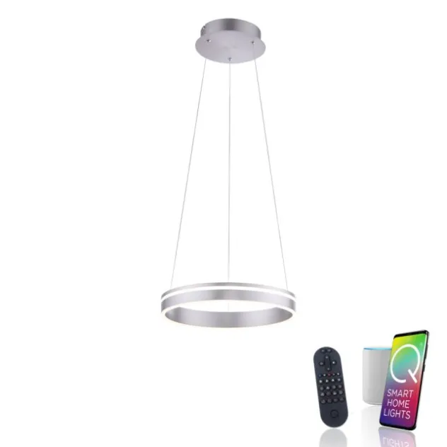 Paul Neuhaus, Q-VITO, LED-Pendelleuchte, Ringform, Ø 40cm, Smart Home