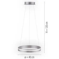 Paul Neuhaus, Q-VITO, LED-Pendelleuchte, Ringform, Ø 40cm, Smart Home