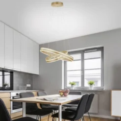 Paul Neuhaus Q VITO LED Pendelleuchte Smart Home messing matt rund doppel Ring Fernbedienung