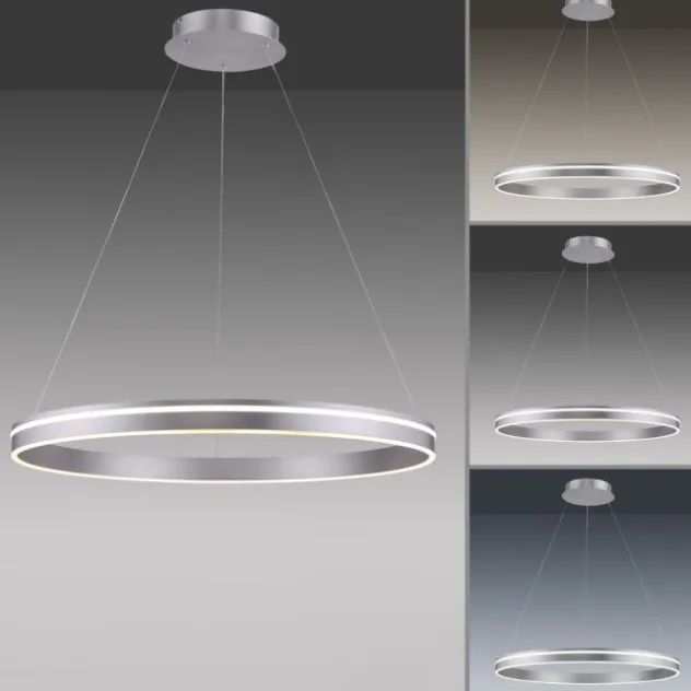 Paul Neuhaus, Q-VITO, LED-Pendelleuchte, Ø 79,4cm, silber, Smart Home