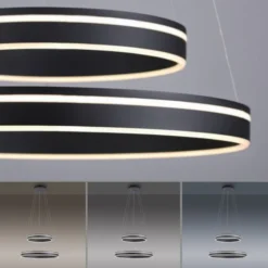 Paul Neuhaus Q VITO LED Pendellampe Smart Home anthrazit rund doppel Ring