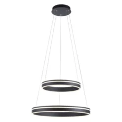 Paul Neuhaus Q VITO LED Pendellampe Smart Home anthrazit rund doppel Ring