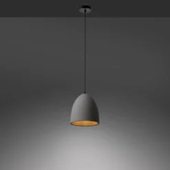 Pendelleuchte, betonfarben, E27, Schirm, Innenleuchte, IP20