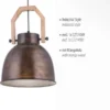 Pendelleuchte, braun, rustikal, Industrial Stil, modern, E27 Fassung
