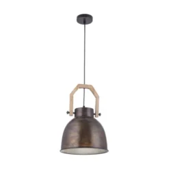 Pendelleuchte, braun, rustikal, Industrial Stil, modern, E27 Fassung