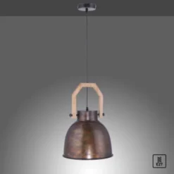 Pendelleuchte, braun, rustikal, Industrial Stil, modern, E27 Fassung
