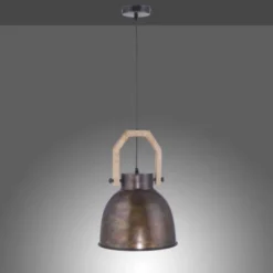 Pendelleuchte, braun, rustikal, Industrial Stil, modern, E27 Fassung
