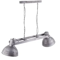 Pendelleuchte, Eisen,Industrial Stil, E27, 2flg., schwenkbar, Vintage