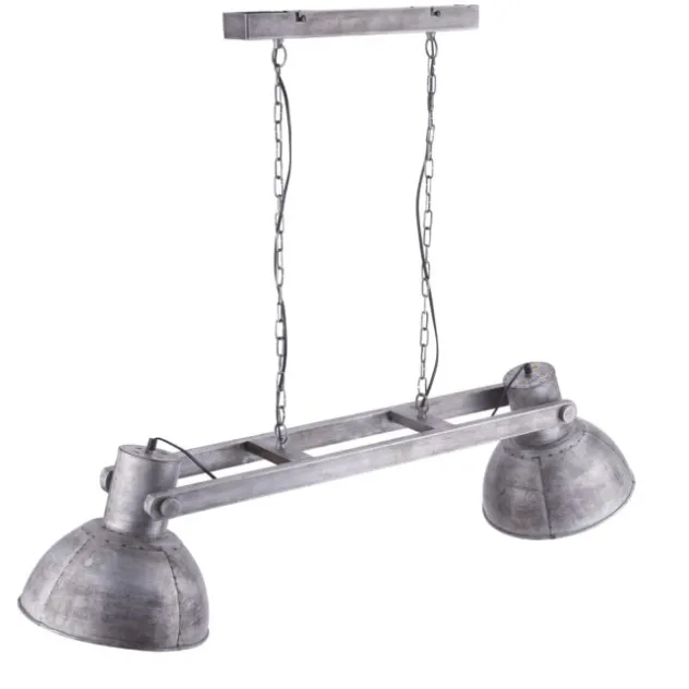 Pendelleuchte, Eisen,Industrial Stil, E27, 2flg., schwenkbar, Vintage
