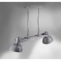Pendelleuchte, Eisen,Industrial Stil, E27, 2flg., schwenkbar, Vintage