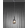 Pendelleuchte, Glas, rauchfarben, oval, Retro Stil, E27 Fassung, modern