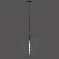 Pendelleuchte, Industrial Design, schwarz, Cage-Optik, höhenverstellbar