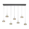 Pendelleuchte LED RIKA 7 flammig schwarz Comfort Lift Simply Dim