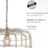 Pendelleuchte, messing-matt, E27 Fassung, schicker Retrolook