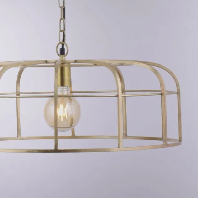 Pendelleuchte, messing-matt, E27 Fassung, schicker Retrolook