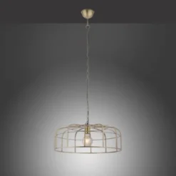 Pendelleuchte, messing-matt, E27 Fassung, schicker Retrolook