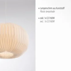 Pendelleuchte mit weißem Schirm zeitlos skandinavischer Stil