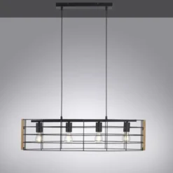 Pendelleuchte,modern schwarz, 4-flammig
