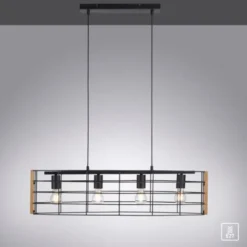Pendelleuchte,modern schwarz, 4-flammig