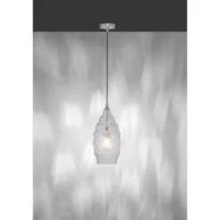 Pendelleuchte, ovales Glas, transparent, dekorative Lichtquelle, modern