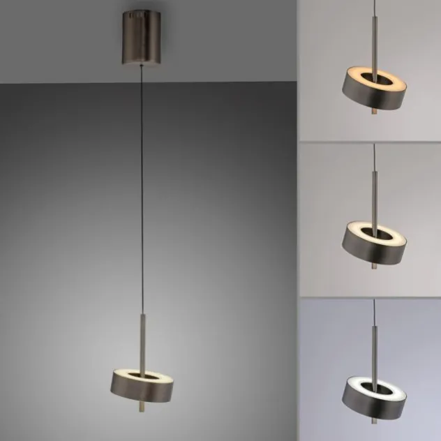 Pendelleuchte Q-ROTATE 1 flammig dunkel metall braun höhenverstellbar