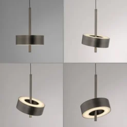 Pendelleuchte Q-ROTATE 1 flammig dunkel metall braun höhenverstellbar