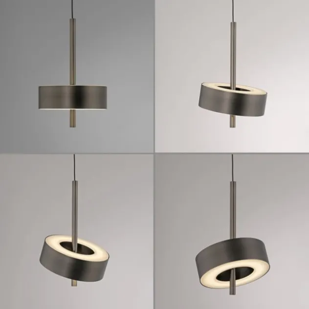 Pendelleuchte Q-ROTATE 1 flammig dunkel metall braun höhenverstellbar