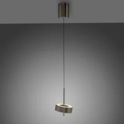 Pendelleuchte Q-ROTATE 1 flammig dunkel metall braun höhenverstellbar
