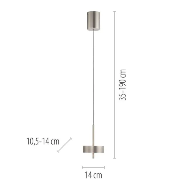 Pendelleuchte Q-ROTATE 1 flammig aluminium höhenverstellbar Smart Home