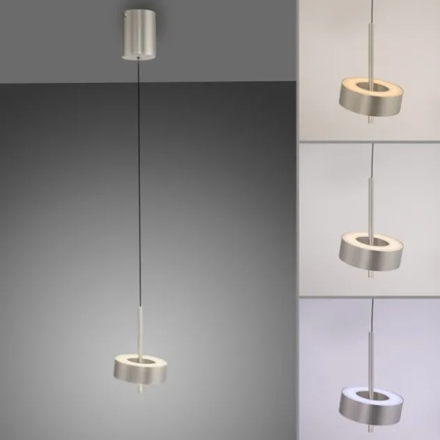 Pendelleuchte Q-ROTATE 1 flammig aluminium höhenverstellbar Smart Home