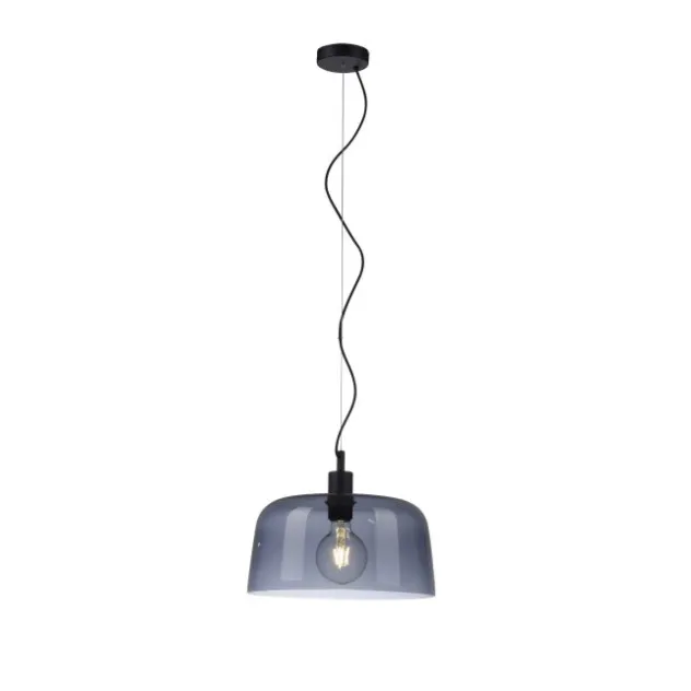 Pendelleuchte, rauchfarbenes Glas, stillvolle Optik