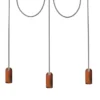 Pendelleuchte, rostfarben, E27, Industrial Stil, 2 flg., flexibel einstellbar