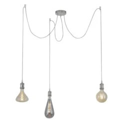 Pendelleuchte, stahl, 3-flammig, Retro-Stil, E27 Fassung, modern, vintage