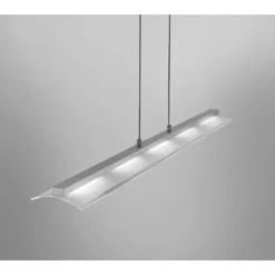 Pendelleuchte stahl, 5 x LED-Board