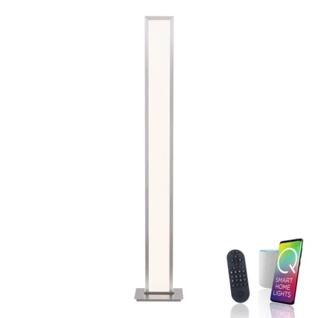 Q-ROSA LED-Stehleuchte Smart-Home, Lichtfarbsteuerung inkl. Fernbedienung, Dimmbar, Memoryfunktion