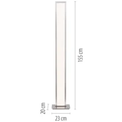 Q-ROSA LED-Stehleuchte Smart-Home, Lichtfarbsteuerung inkl. Fernbedienung, Dimmbar, Memoryfunktion