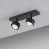 Schöner Wohnen-Kollektion Deckenleuchte Strahler KULU, schwarz, 2-flammig, dreh- und schwenkbar