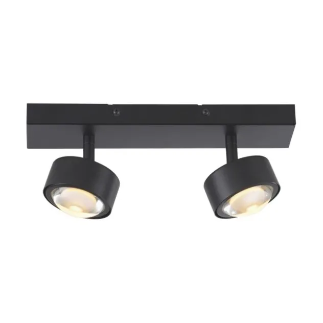 Schöner Wohnen-Kollektion Deckenleuchte Strahler KULU, schwarz, 2-flammig, dreh- und schwenkbar
