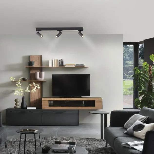 Schöner Wohnen-Kollektion Deckenleuchte DANTE, schwarz, 3-flammig, Serienschalter, Memoryfunktion