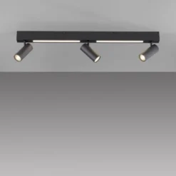 Schöner Wohnen-Kollektion Deckenleuchte DANTE, schwarz, 3-flammig, Serienschalter, Memoryfunktion