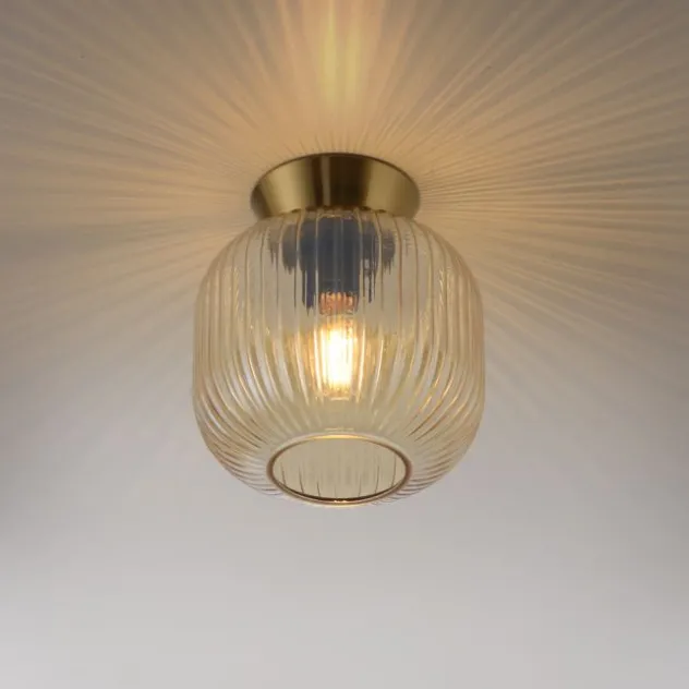 Schöner Wohnen-Kollektion Deckenleuchte NAMI, amber, E27 LED geeignet