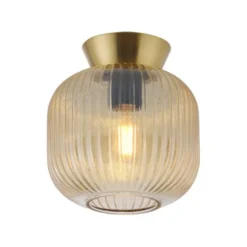 Schöner Wohnen-Kollektion Deckenleuchte NAMI, amber, E27 LED geeignet