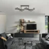 Schöner Wohnen-Kollektion Deckenleuchte DUBAI, schwarz, Rauchglas, Innenleuchte