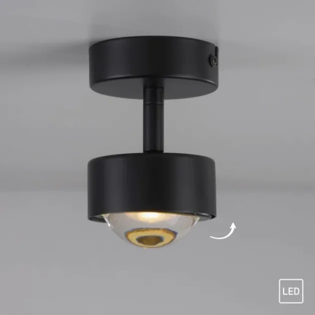 Schöner Wohnen-Kollektion Deckenleuchte Strahler KULU, schwarz, 1-Flammig, dreh- und schwenkbar