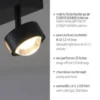 Schöner Wohnen-Kollektion Deckenleuchte KULU, schwarz, 4-flammig, dreh- und schwenkbar