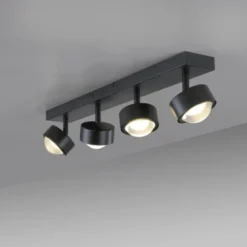 Schöner Wohnen-Kollektion Deckenleuchte KULU, schwarz, 4-flammig, dreh- und schwenkbar