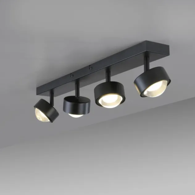 Schöner Wohnen-Kollektion Deckenleuchte KULU, schwarz, 4-flammig, dreh- und schwenkbar