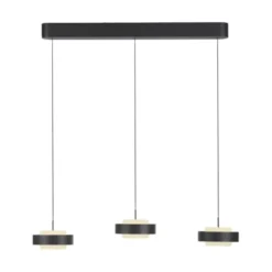 Schöner Wohnen-Kollektion 3fl. LED Pendelleuchte ELMO schwarz
