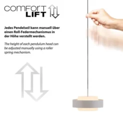 Schöner Wohnen-Kollektion 3fl. LED Pendelleuchte ELMO sandbrise